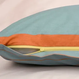 Tom Tailor BOLD STRIPES Orange/Türkis 135 x 200 cm + 80 x 80 cm
