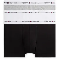 Tommy Hilfiger Herren 3er Pack Boxershorts Trunks mit Logomuster-Bund, Mehrfarbig (Grey Heather/Black/White), XXL