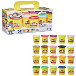 Play-Doh Knete Spielknete Hasbro Knetset Super Farbenset (Knetspiel-Set, 20-tlg., 20 Dosen Knete zu je 84 g)