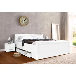 Bett PRIESS "Husum Schlafzimmer Jugendzimmer Rahmenbett", weiß, B:190cm H:85cm L:208cm, Betten, Bettgestell Jugendbett, mit Komforthöhe verschiedene Ausführungen hochwertige Premium Qualität