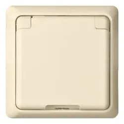 Elso 245030 Steckdose mit Klappdeckel 16A RENOVIERUNG komplett Steckklemme perlweiß
