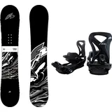 F2 Set Snowboard Blackdeck Schwarz 162w cm + Sonic Pro Bindung L