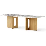 Audo - Androgyne Couchtisch 120 x 45 cm, Eiche natur / Calacatta Viola