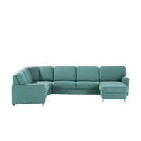 smart Wohnlandschaft  Valencia ¦ türkis/petrol ¦ Maße (cm): B: 341