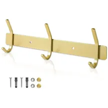luxuskollektion Garderobenhaken Edelstahl 30cm Golden
