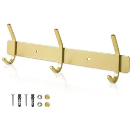 luxuskollektion Garderobenhaken Edelstahl 30cm Golden
