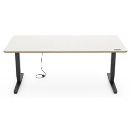 Yaasa Schreibtisch Desk Pro 140 x 80 cm Multiplex-Weiß/Schwarz