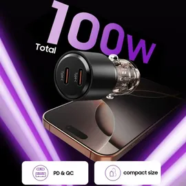 techprotect CC03 2-Port PD100W KFZ-Ladegerät Schwarz