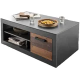 furn.design Couchtisch Ward in Old Used Wood Shabby Design mit Matera grau 110 x 63 cm