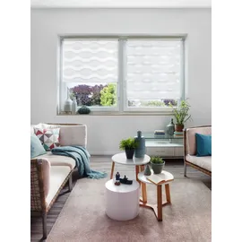 Good Life Doppelrollo WAVE 90 x 210 cm Wellen/weiß