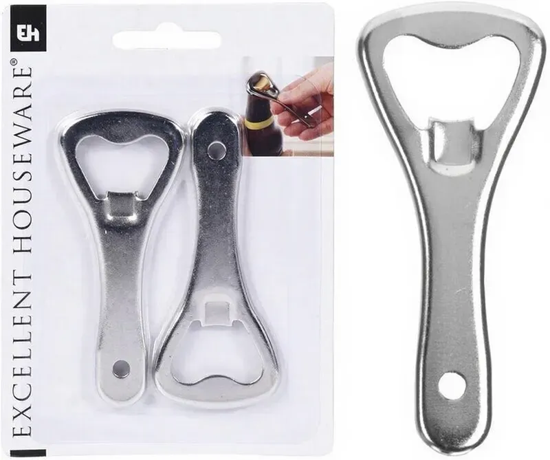 Flaschenöffner Metall - 9cm - 2er-Set