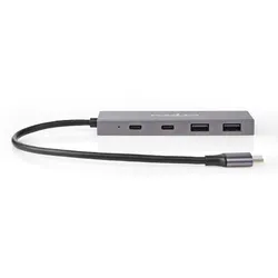 Nedis USB-Hub 1x USB-CTM 3.2 Gen2 - 2x USB-A 3.2 Gen2 , 2x USB-CTM 3.2 Gen2, 4-Port port(s), USB 3.2 Gen2, Stromversorgung über USB,10 Gbps