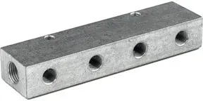 Riegler Verteilerleiste, Abgänge einseitig, Eingang 2x3/8, Ausgang 4x1/4