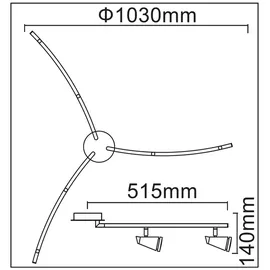 Trango 6-flammig 1009-62 LED Badleuchte IP44 Bad Deckenleuchte in Nickel matt & Chrom, Flurlampe, WC Lampe, Deckenlampe inkl. 6x 5 W LED Leuch... - Silber