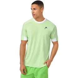 Head Tennis-Tshirt Play Tech (Moisture Transfer Microfiber Technologie) 2025 grün Herren