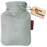 Hugo Frosch Mini-Wärmflasche 0,2 l mit Veloursbezug grau