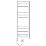 luxebath Badheizkörper 400 x 1200 mm 1200 W weiß gerade