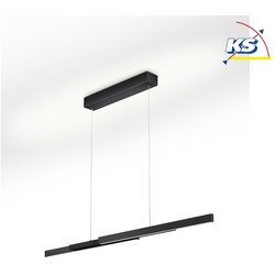 Knapstein LED Pendelleuchte LARA-L205, Up/Down, ausziehbar 107-205cm, 60W 2700K, mit Gestensteuerung, höhenverstellbar, Schwarz GKS-51.492.07