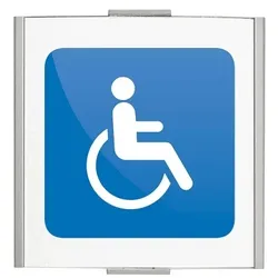 FRANKFURT Türschild 120x120mm mit Piktogramm WC Behinderte