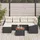 vidaXL Garten-Sofa-Set 7 pcs Schwarz Weiß - Schwarz