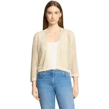 Betty Barclay Strickjacke mit Lochmuster Beige 36