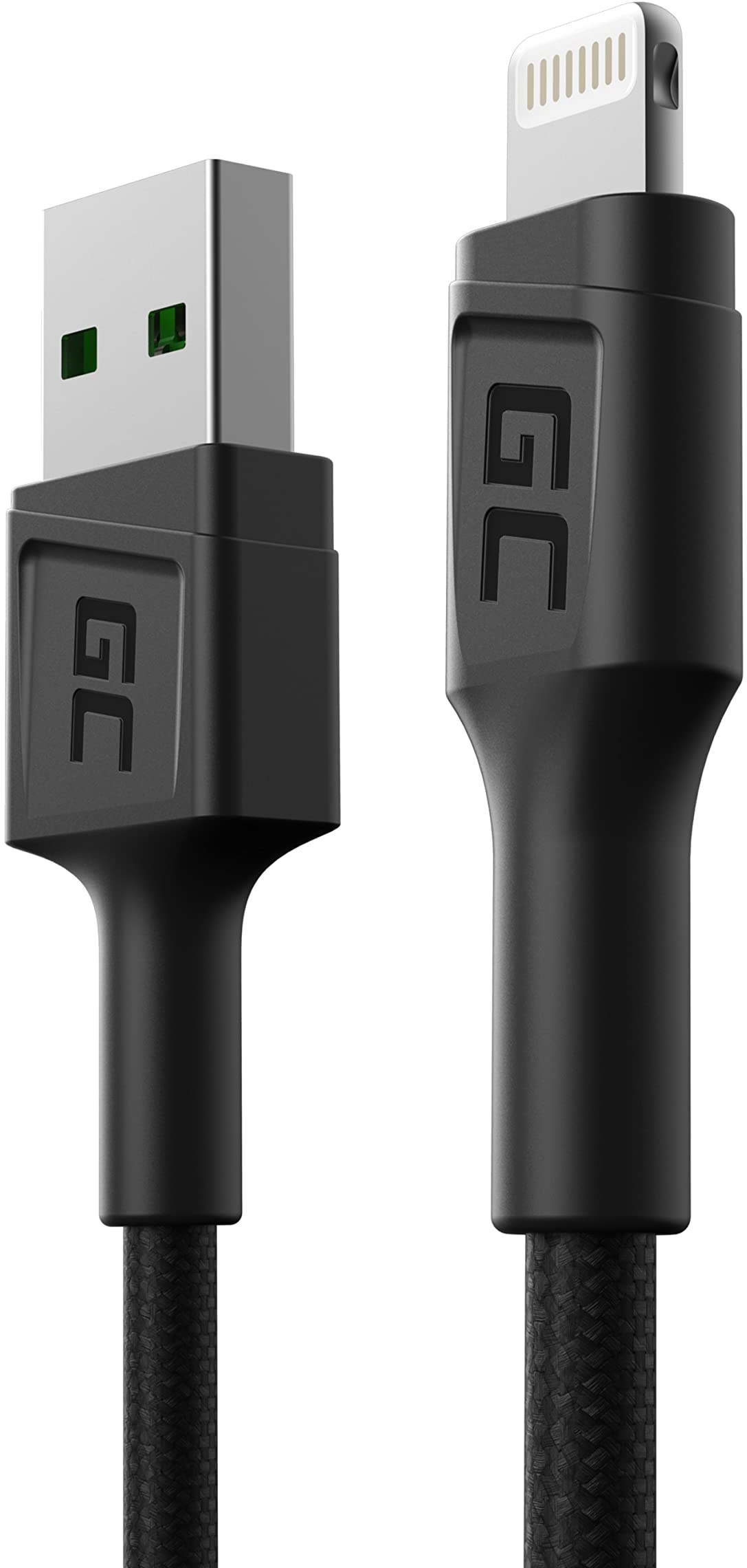 GC PowerStream | 30cm Lightning Kabel Nylon Ladekabel Schnellladekabel für Apple iPhone 13 12 11 SE Pro/Max | iPhone X XR XS Max | iPhone 8 7 Plus | iPhone 6 6S 5 5C 5S | iPad Air/Pro/Mini | iPod