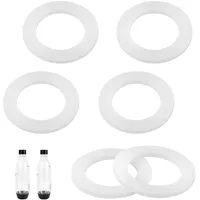 6stk O-Ring Ersatz für SodaStream, Weißer Flaschen-O-Ring aus Silikon Kompatibel mit Sodastream-Flaschendichtungsersatz für PET-Flaschen & Plastikflaschen