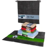 Erwin Müller Handtuch mit Namen | Personalisiertes Badehandtuch, 100% Baumwolle, Geschenk für Damen, Herren und Kinder, Aus Frotteestoff, Motiv: Sport | 50x100 cm