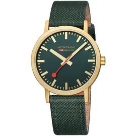 Mondaine A660.30360.60SBS Classic Grün und Gold 40mm 3ATM