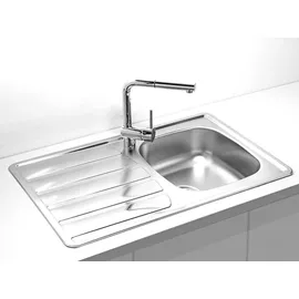 alveus cz Zoom 20 rechts Einbauspüle Edelstahl Leinenstruktur Handbetätigung 790 x 500 mm