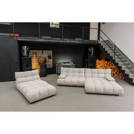 KAWOLA Drehsessel VIVIEN Cord 80 x 80 x 100 cm Beige drehbar