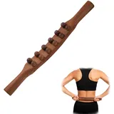 Massagestab Holz, Shiva Gua Sha Wooden Therapy Stab, Shiva Wellbeing Massagestab, Faszienstab für Rücken Bein Ganzkörper Selbstkörperformendes Massagewerkzeug