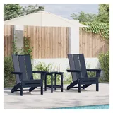 vidaXL Gartenstuhl 80,5 x 74,5 x 92 cm marineblau 2 St.