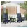 vidaXL Gartenstuhl 80,5 x 74,5 x 92 cm marineblau 2 St.