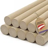 vasalat Holzstäbe glatt 100cm x 12/14mm 10 Stück