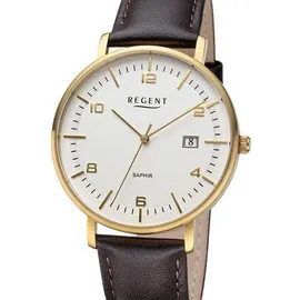 REGENT Herren Armbanduhr Analog dunkelbraun URF1517