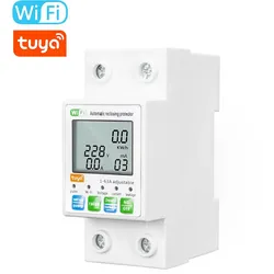 Tuya WiFi Intelligenter automatischer Wiedereinschaltschutz, multifunktionale Strom- und Spannungsüberwachung bunt