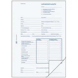 AVERY Zweckform Lohnabrechnung A4 Minijobs 29,7x21x0,56 4004182005064 AVERY Zweckform