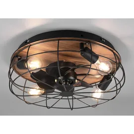 Trio Trondheim 48,5 cm Deckenventilator schwarz inkl. Fernbedienung R61105032
