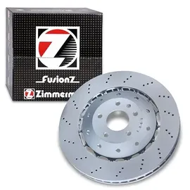ZIMMERMANN Bremsscheibe Vorderachse Aluminium-Bremsscheibentopf, beschichtet, legiert/hochgekohlt