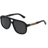GUCCI GG1188S Unisex-Sonnenbrille Vollrand Pilot Kunststoff-Gestell, schwarz