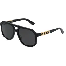 GUCCI GG1188S Unisex-Sonnenbrille Vollrand Pilot Kunststoff-Gestell, schwarz