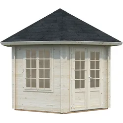 Gartenhaus PALMAKO "Pavillon Hanna", beige (naturbelassen), Fußboden im Gartenhaus, ohne Dacheindeckung, Holz, Gartenhäuser, naturbelassen