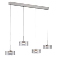 Paul Neuhaus KARENA 4-flg. 110 cm rund Rauchfarben/Metall/Glas