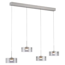 Paul Neuhaus KARENA 4-flg. 110 cm rund Rauchfarben/Metall/Glas