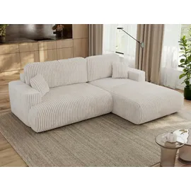 MKS Ecksofa OVO Cord 4-Sitzer Beige