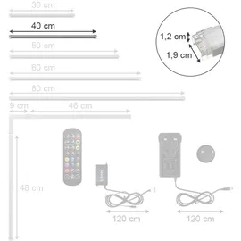 Vicco LED-Streifen 40 x 1,5 cm 1 St. dimmbar
