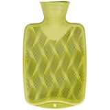 Fashy kleine Wärmflasche mit 3D Oberfläche, 0,8 L, 6404, Grün