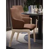 Polsterstuhl STRESSLESS "Laurel", braun (copper paloma, schwarz), B:58cm H:92cm T:59cm, Leder PALOMA: PALOMA ist ein durchgefärbtes Semianilin-Möbelleder mit natürlicher Narbung., Stühle, Polsterstuhl, Low Back mit Armlehne, Größe L, mit abgerundeten Beinen in Schwarz