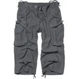 Brandit Textil Brandit Industry 3/4 Shorts, schwarz-grau, Größe XL